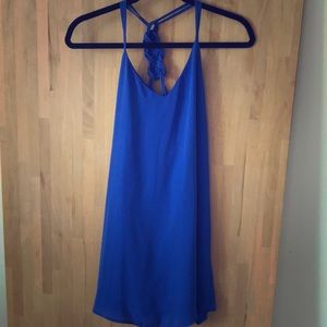 Naked zebra royal blue low back dress
